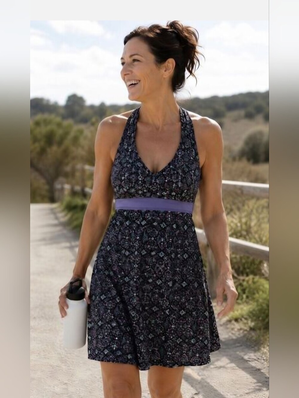 Athleta Pack Anywhere Halter Dress, Size 6 EUC